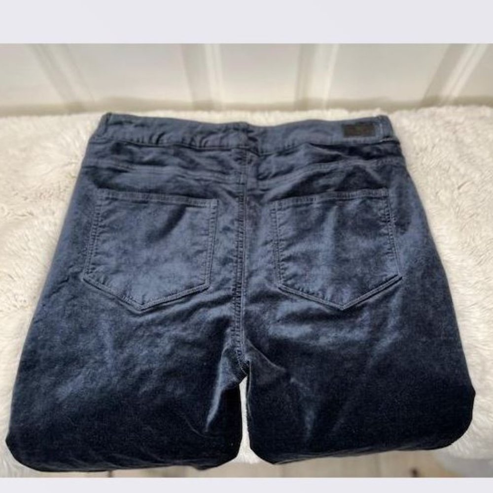 Paige Hoxton High-Rise Skinny Velvet Jeans in Navy - Size 29 - EUC - Picture 7 of 12